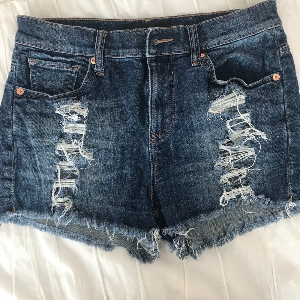 Ripped express high waisted shorts